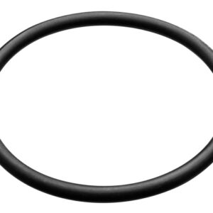 Black rubber O-ring seal on a white background.